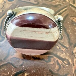 Sterling silver ring with natural stone